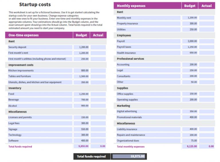 startup-costs-worksheet